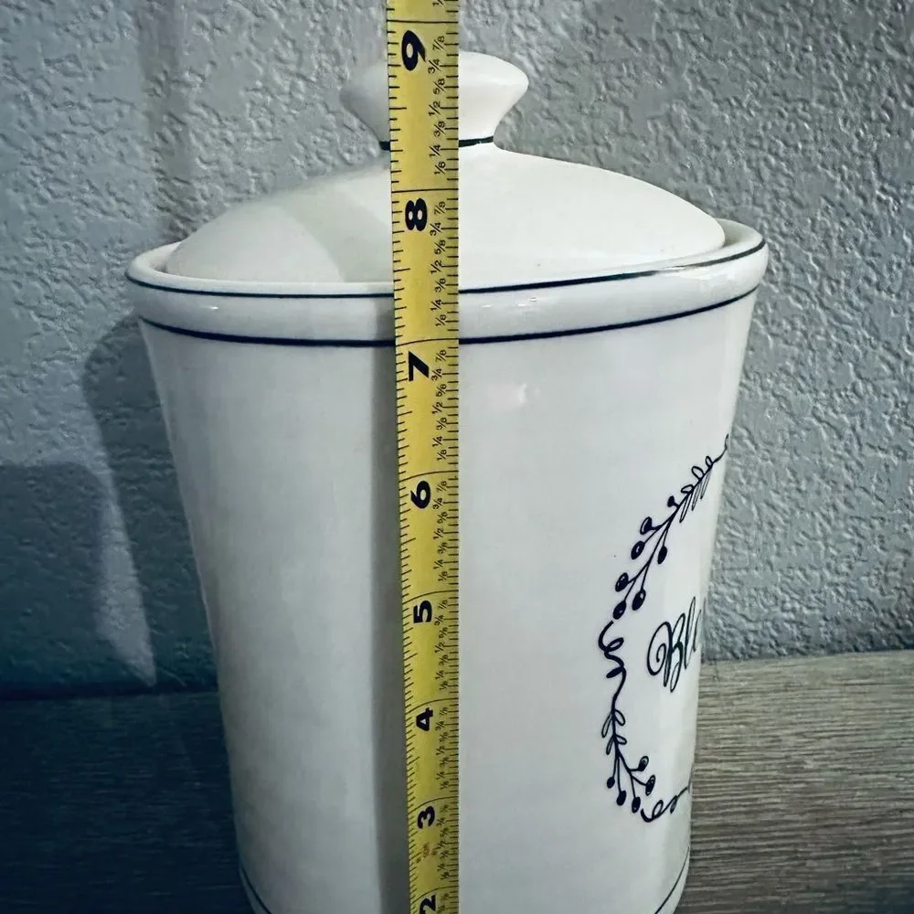 Blessings Farmhouse Ceramic Kitchen Canister Cookie Jar